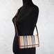 Τσάντα Χιαστί Burberry Hannah Icon Stripe Archive Tan E-Canvas Leather Wallet