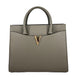 Τσάντα Versace Virtus Large Leather Top Handle Satchel Tote Γκρι