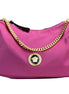 Versace Small Dahlia Nylon Fabric Medusa Pendant Crossbody Shoulder Purse Bag