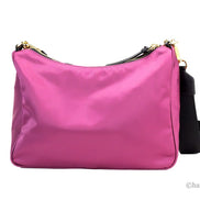 Versace Small Dahlia Nylon Fabric Medusa Pendant Crossbody Shoulder Purse Bag