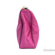 Versace Small Dahlia Nylon Fabric Medusa Pendant Crossbody Shoulder Purse Bag
