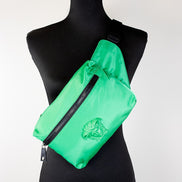 Versace Small Bright Green Nylon Matte Medusa Belt Bag Waist Fanny Pack Purse