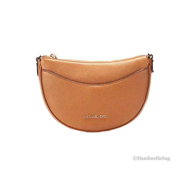 Michael Kors Dover Small Luggage Τσάντα Χιαστί από Φυσικό Δέρμα σε Σχήμα Μισοφέγγαρου