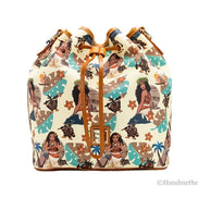 Dooney & Bourke Disney Medium Moana Coated Cotton Bucket Crossbody Bag Purse