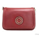 Marc Jacobs Medium Metal Signet Syrah Smooth Leather Flap Crossbody Purse Bag