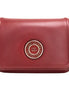 Marc Jacobs Medium Metal Signet Syrah Smooth Leather Flap Crossbody Purse Bag