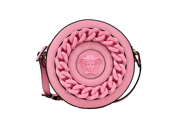 Τσάντα Crossbody Versace Round Disco από Δέρμα για Κάμερα