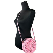Τσάντα Crossbody Versace Round Disco από Δέρμα για Κάμερα
