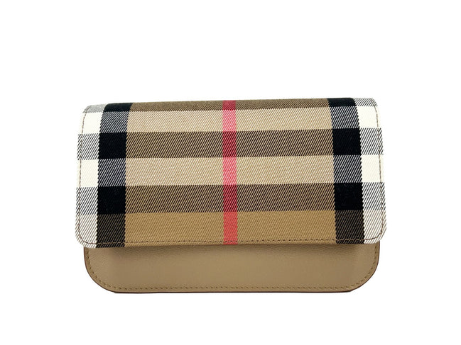 Τσάντα Burberry Small Leather Madison Crossbody Check