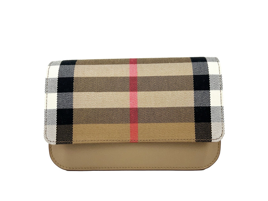 Τσάντα Burberry Small Leather Madison Crossbody Check