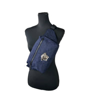 Versace Medusa Navy Nylon Belt Bag Waist Fanny Pack Purse