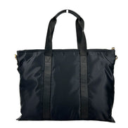 Versace Black Nylon Fabric La Medusa Shoulder Tote Bag