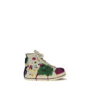 R13 Πολύχρωμα Βαμβακερά Sneakers με Ψηλή Γλώσσα  