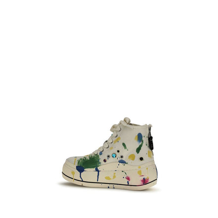 R13 Πολύχρωμα Βαμβακερά Sneakers με Ψηλή Γλώσσα  