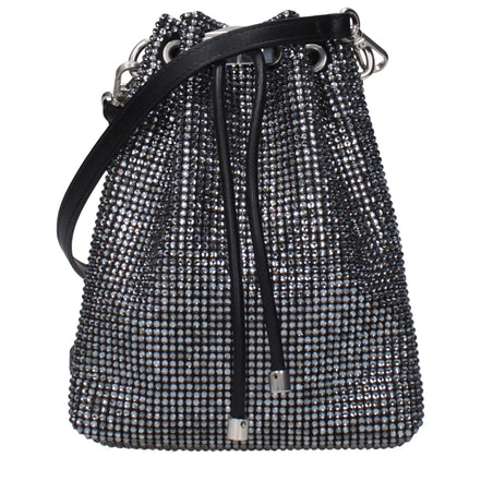Μαύρη σατέν τσάντα χιαστί Jimmy Choo