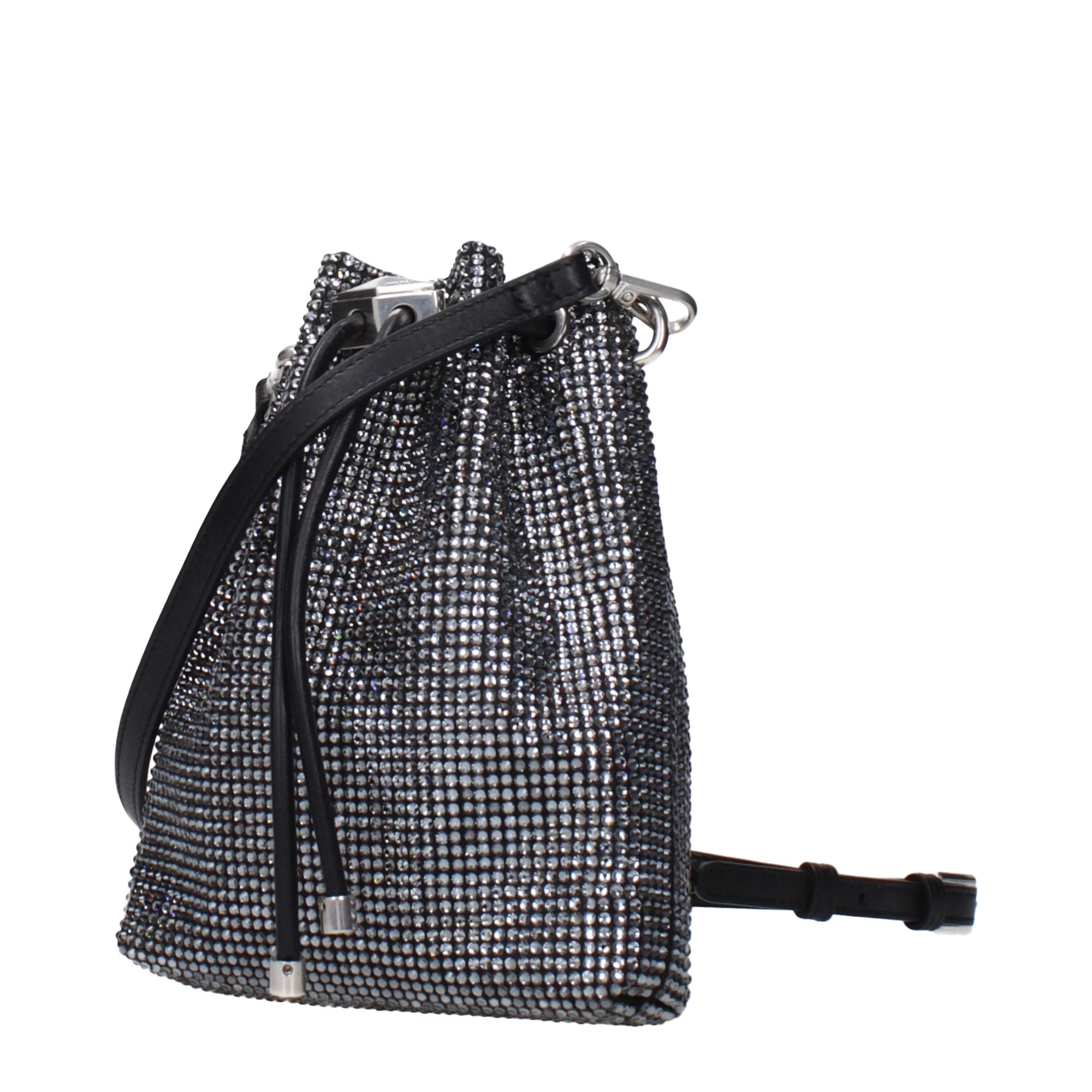 Μαύρη σατέν τσάντα χιαστί Jimmy Choo