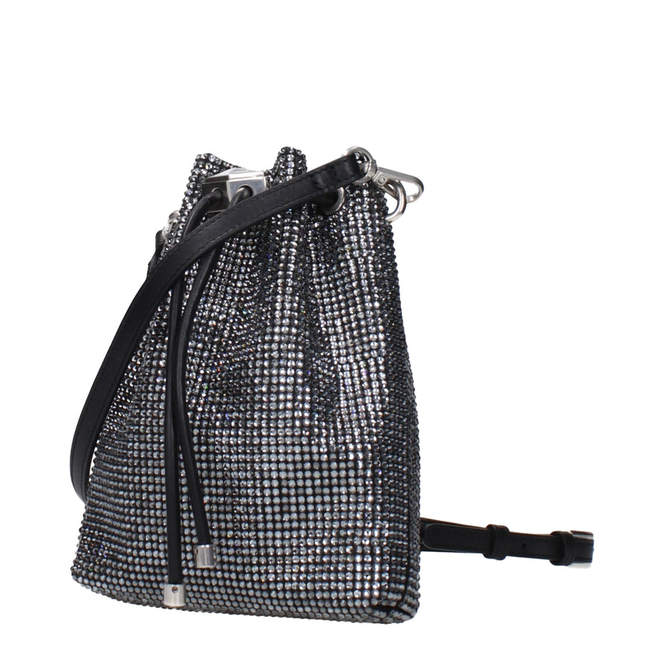 Jimmy Choo Black Satin Crossbody Bag
