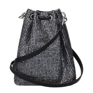 Μαύρη σατέν τσάντα χιαστί Jimmy Choo