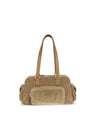 Miu Miu Beige Cotton Shoulder Bag