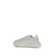 Casadei White Calf Leather Bos Taurus Chunky Sneakers