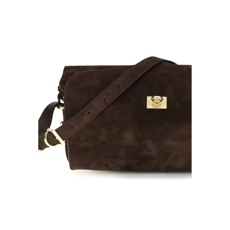 Balenciaga Brown Calf Leather Bos Taurus Shoulder Bag