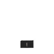 Πορτοφόλι Saint Laurent από μαύρο δέρμα μοσχαριού Bos Taurus