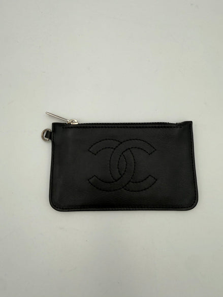 Chanel CHANEL Πορτοφόλι Νομισμάτων/Θήκη Καρτών από Δέρμα Αρνιού