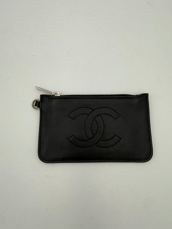 Chanel CHANEL Lamb Leather Coin Purse/Card Holder