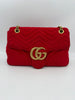 Gucci GUCCI MARMONT Red Velvet Handbag