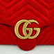 Gucci GUCCI MARMONT Red Velvet Handbag