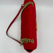 Gucci GUCCI MARMONT Red Velvet Handbag