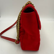Gucci GUCCI MARMONT Red Velvet Handbag