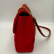 Gucci GUCCI MARMONT Red Velvet Handbag