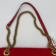 Gucci GUCCI MARMONT Red Velvet Handbag