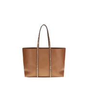 Valentino Garavani Brown Calf Leather Bos Taurus Shoulder Bag