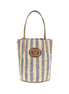 Valentino Garavani Blue Raffia Backet Bag