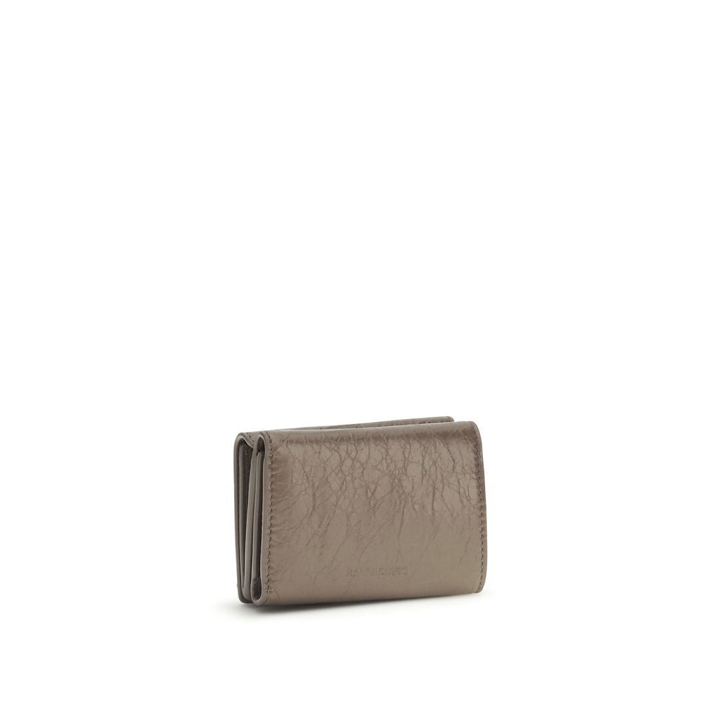 Balenciaga Μπεζ Πορτοφόλι από Δέρμα Αρνιού Ovis Aries