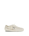 Prada Beige Fabric Low Top Sneakers