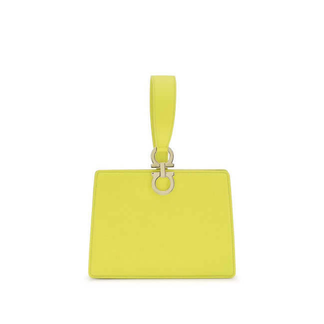 Ferragamo Bicolor Calf Leather Bos Taurus Clutch Bag