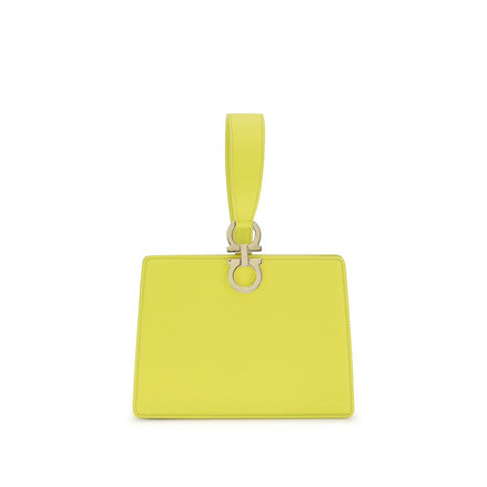 Ferragamo Bicolor Calf Leather Bos Taurus Clutch Bag