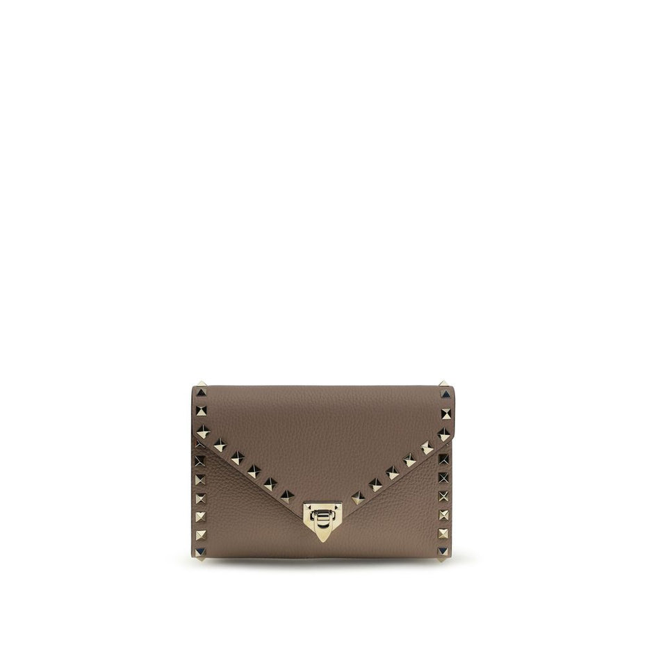 Valentino Garavani Brown Calf Leather Bos Taurus Wallet