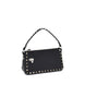 Valentino Garavani Black Calf Leather Bos Taurus Shoulder Bag
