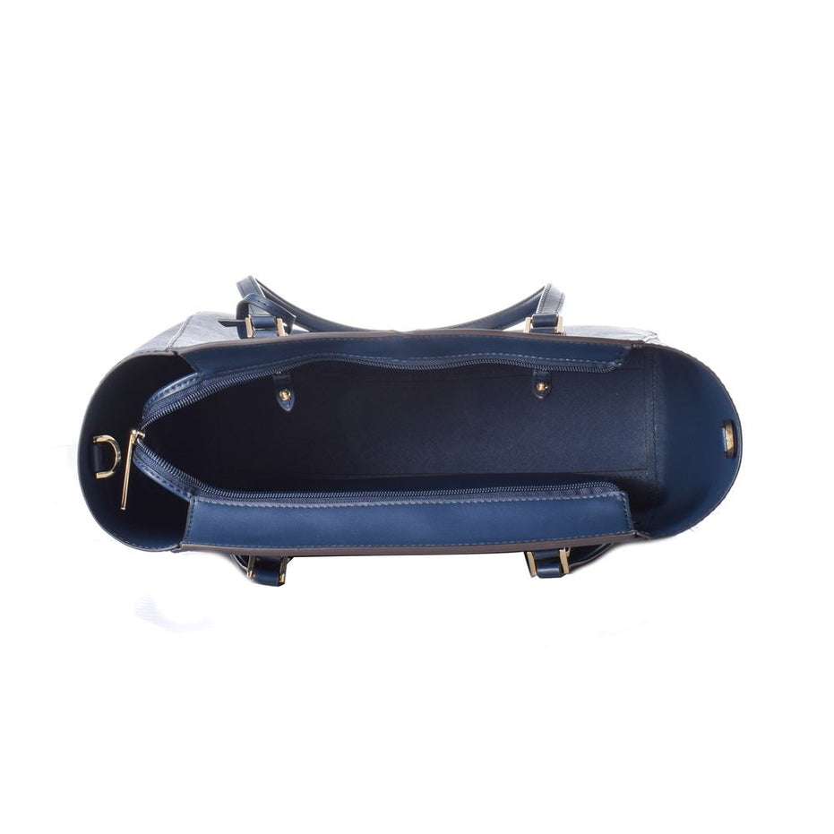 Michael Kors Blue Leather Tote Bag
