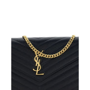 Saint Laurent Black Lamb Ovis Aries Aries Shoulder Bag