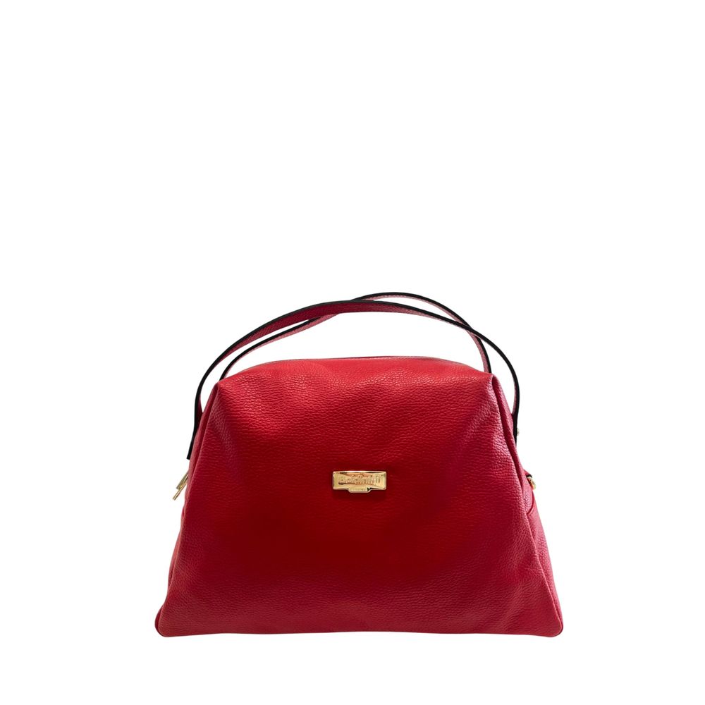Baldinini Trend Red Leather Women Shoulder Bag
