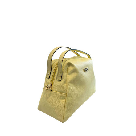 Baldinini Trend Yellow Leather Women Shoulder Bag
