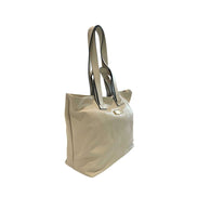 Baldinini Trend Beige Leather Women Shoulder Bag