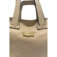 Baldinini Trend Beige Leather Women Shoulder Bag