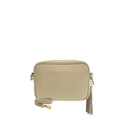Baldinini Trend Beige Cowhide Leather Women Crossbody Bag