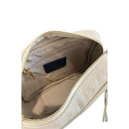Baldinini Trend Beige Cowhide Leather Women Crossbody Bag